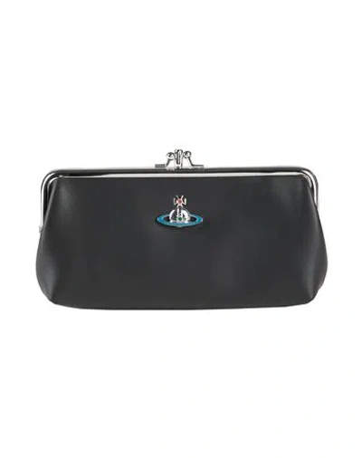 Vivienne Westwood Db Frame Purse W Fr Woman Handbag Black Size - Lambskin