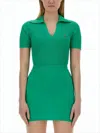 Vivienne Westwood Deep V-neck Fitted Sweater With Ribbed Texture In Green