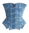 Vivienne Westwood Denim Cobrax Corset Laser Denim Vw-grid-blue 46 Women In Blue