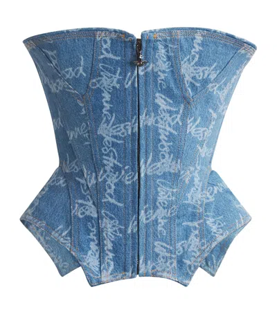Vivienne Westwood Cobrax Denim Corset In Blue