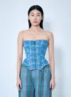 Vivienne Westwood Cobrax Denim Corset In Blue