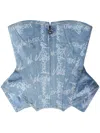 Vivienne Westwood Cobrax Denim Corset In Blue