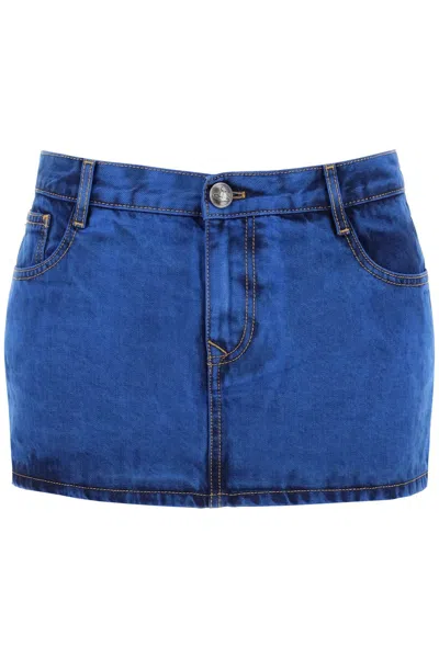 Vivienne Westwood Denim Foam Mini Skirt For In Blue