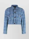 Vivienne Westwood Cropped Indigo Blue Jacket With Flap Pockets In Blue