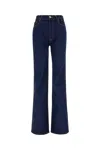 Vivienne Westwood High Waist Flare Jeans With Signature Stitching In Blue