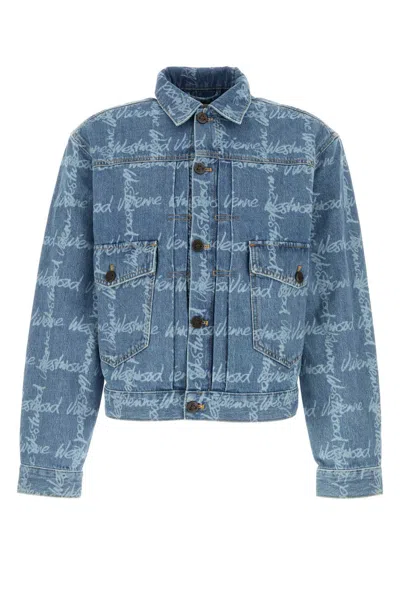Vivienne Westwood Marlene Collared Long Sleeve Jacket In Blue