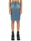 Vivienne Westwood Orb Logo Embroidery Skirt In Navy