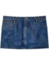 Vivienne Westwood Blue Foam Denim Miniskirt In Blue