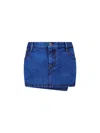 Vivienne Westwood Denim Foam Mini Skirt For In Blue