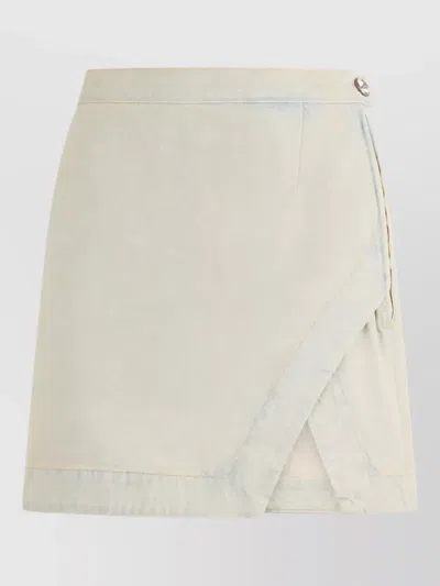 Vivienne Westwood Denim Mini Wrap Skirt In Neutral
