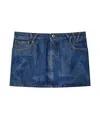 Vivienne Westwood Blue Foam Denim Miniskirt In Blue