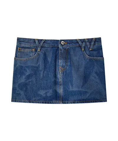 VIVIENNE WESTWOOD VIVIENNE WESTWOOD CREASE EFFECT DENIM MINI SKIRT