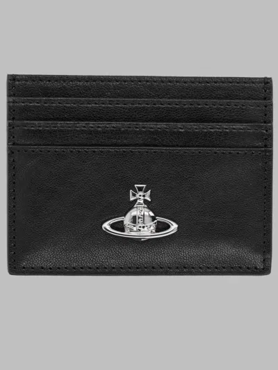 Vivienne Westwood Designer Leather Wallet In Black