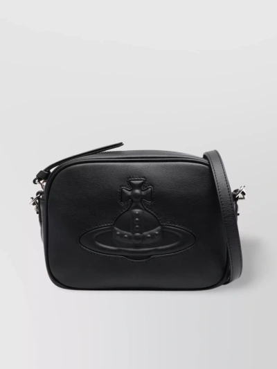 Vivienne Westwood Detachable Leather Shoulder Bag In Black