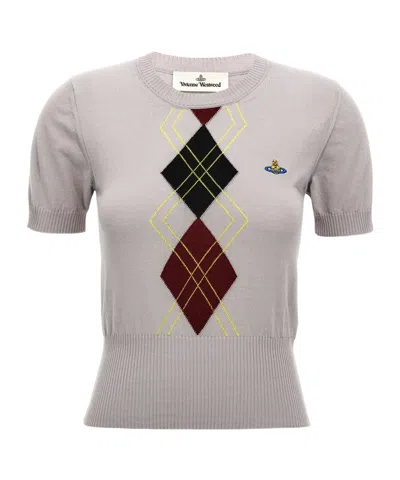 VIVIENNE WESTWOOD VIVIENNE WESTWOOD ARGYLE PATTERN KNIT TOP