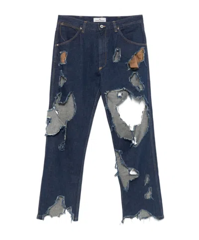 Vivienne Westwood Distressed Ranch Jeans In Blue