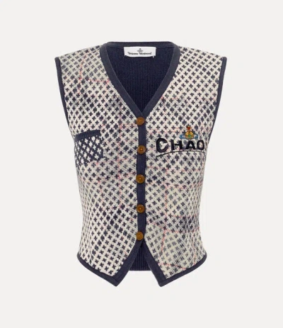 Vivienne Westwood Distressed Tartan Vest Cotton / Wool L Women