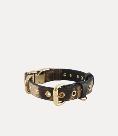 Vivienne Westwood Dog Collar Printed Pu Leopard-wild-beauty One Size Unisex In Multi