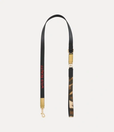 Vivienne Westwood Dog Lead Printed Pu Leopard-wild-beauty One Size Unisex In Multi