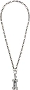 Vivienne Westwood Dog Tag Pendant Necklace In Metallic