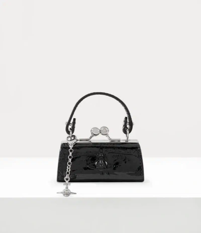 Vivienne Westwood Doll Bag Patent Croc Black-enamel-orb One Size Women