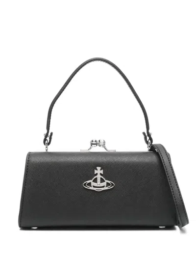 Vivienne Westwood Doll Xl Frame Purse In Black