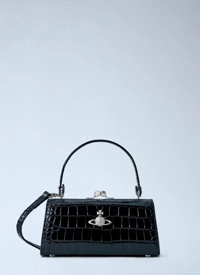 Vivienne Westwood Doll Xl Frame Purse In Black