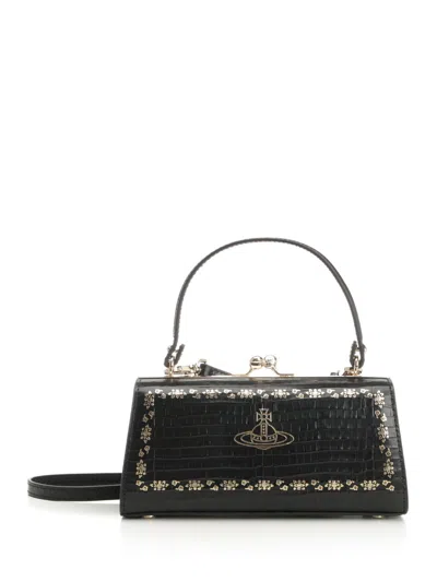 Vivienne Westwood Doll Xl Frame Purse Handbags Black