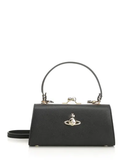 Vivienne Westwood Doll Xl Frame Purse Handbags Black
