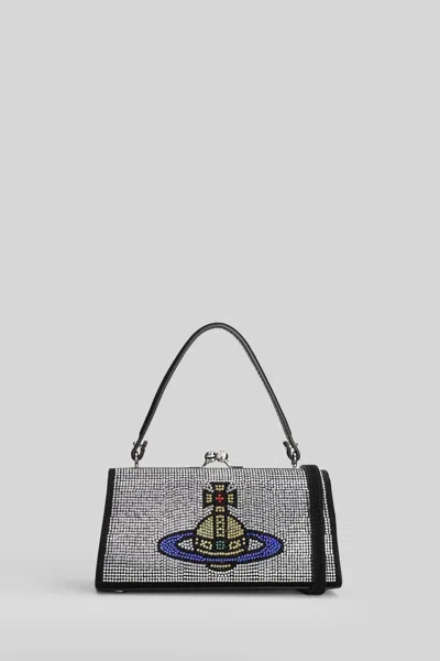 Vivienne Westwood Doll Xl Frame Purse Shoulder Bag In Silver