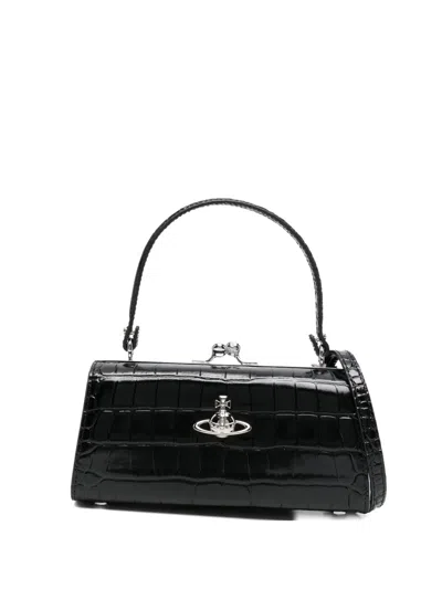 Vivienne Westwood Doll Xl Logo-plaque Mini Bag In Black