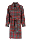 Vivienne Westwood Tartan Belted Coat In Multi