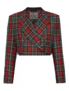 Vivienne Westwood Structured Plaid Peak Lapel Blazer In Multi