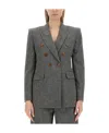 Vivienne Westwood Double-breasted Wool Jacket With Contrasting Buttons In Black