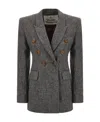 Vivienne Westwood Double-breasted Wool Jacket With Contrasting Buttons In Black