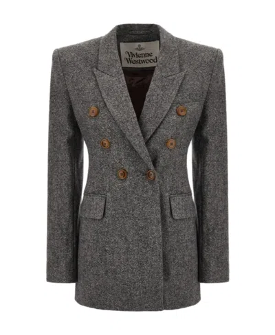 VIVIENNE WESTWOOD DOUBLE-BREASTED LONG-SLEEVED SUIT JACKET