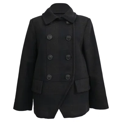 Vivienne Westwood Double-breasted Peacoat In Black Wool