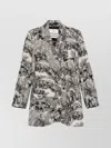 Vivienne Westwood Double-breasted Printed Coat Curved Hem In Multi