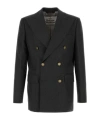 Vivienne Westwood Grey Double-breasted Jacket With Wide Peak Lapels In Wool Man In Black