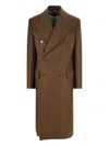Vivienne Westwood Long Coat With Flap Pockets And Back Vent In Brown
