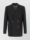 Vivienne Westwood Grey Double-breasted Jacket With Wide Peak Lapels In Wool Man In Black
