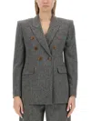 Vivienne Westwood Double-breasted Wool Jacket With Contrasting Buttons In Grey