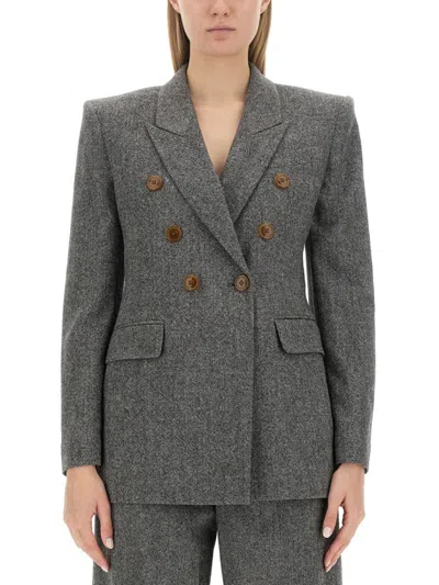 Vivienne Westwood Double-breasted Wool Jacket With Contrasting Buttons In Multicolour