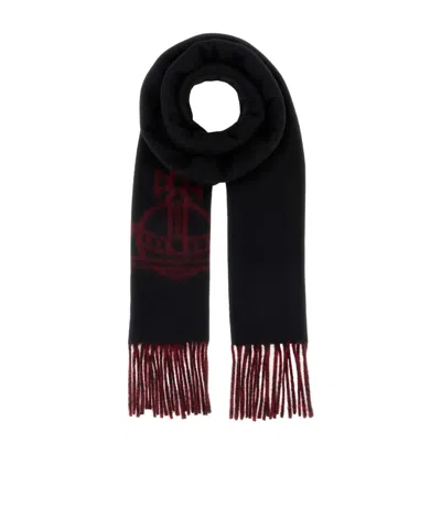 Vivienne Westwood Double Face Scarf In Black/red