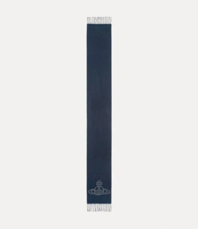 Vivienne Westwood Double Face Scarf Mineral-grey Double Face Scarf Unisex In Black