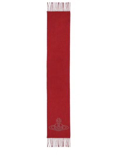 Vivienne Westwood Double Face Scarf In Red