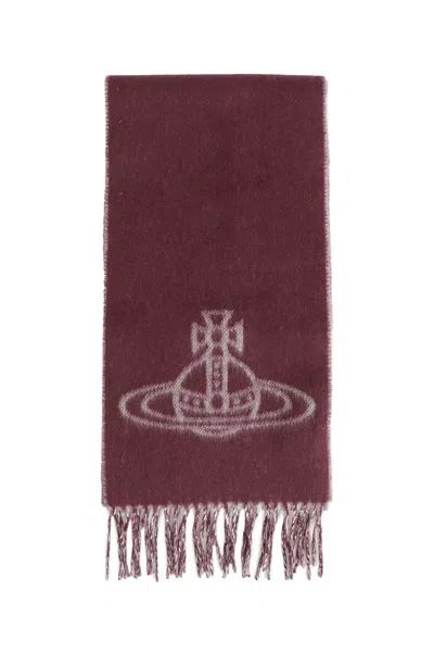 Vivienne Westwood Double Face Scarf In Red