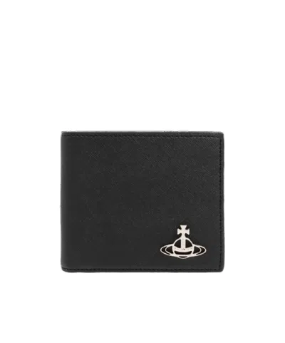 Vivienne Westwood Double-fold Wallet In Black