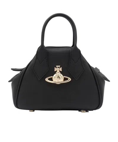 Vivienne Westwood Double Handle Shoulder Bag In Black