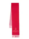 Vivienne Westwood Double Logo Scarf In Red